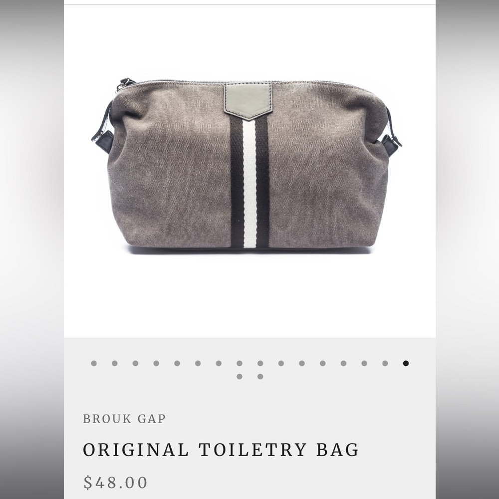 Brouk & Co. Canvas Gray Toiletry Bag